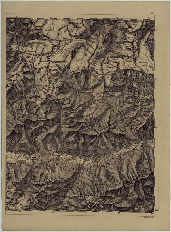 (N:11839) CARTA TOPOGRAFICA DELLE PROVINCIE LOMBARDO-VENETE E DEGLI EX DUCATI ALLA SCALA DI 1:86.400 1865 - FOG. D.1 (CA004563) Carte e stampe antiche: riproduzione a colori su carta (formato A2)
