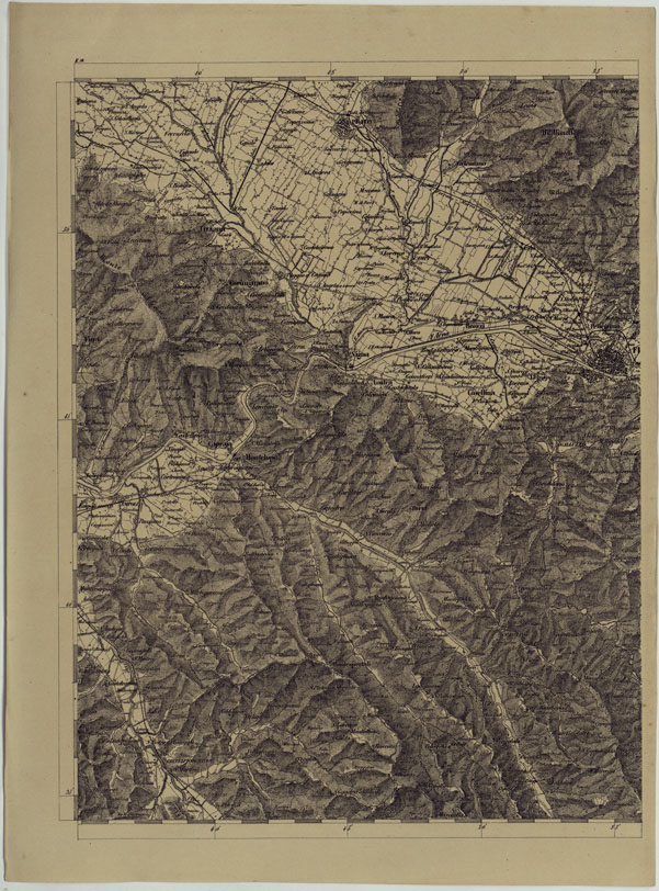 (N:11862) CARTA TOPOGRAFICA DELLE PROVINCIE LOMBARDO-VENETE E DEGLI EX DUCATI ALLA SCALA DI 1:86.400 1865 - FOG. E.10 (CA004601) Carte e stampe antiche: riproduzione a colori su carta (formato A2)