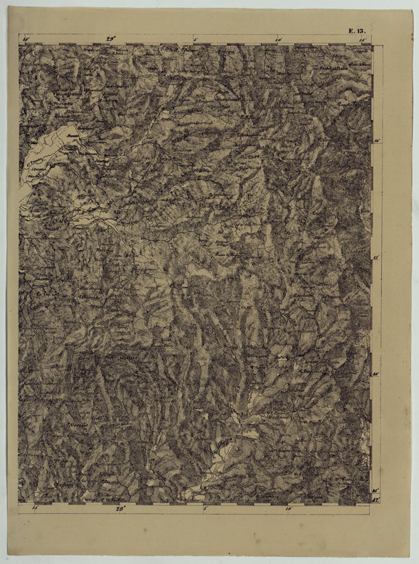 (N:11867) CARTA TOPOGRAFICA DELLE PROVINCIE LOMBARDO-VENETE E DEGLI EX DUCATI ALLA SCALA DI 1:86.400 1865 -FOG. E.13 (CA004608) Carte e stampe antiche: riproduzione a colori su carta (formato A2)