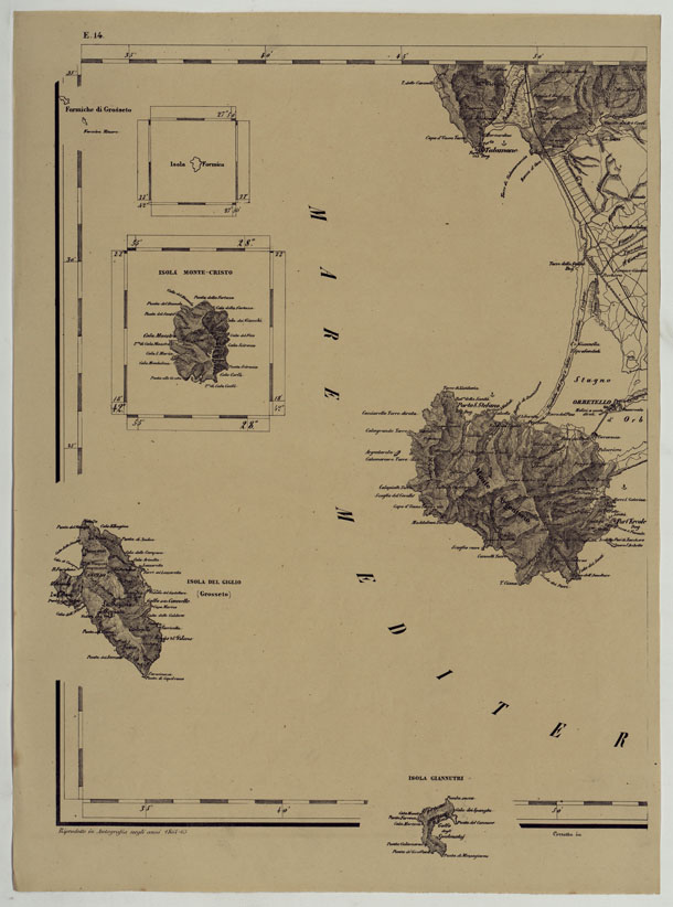 (N:11870) CARTA TOPOGRAFICA DELLE PROVINCIE LOMBARDO-VENETE E DEGLI EX DUCATI ALLA SCALA DI 1:86.400 1865 - FOG. E.14 (CA004609) Carte e stampe antiche: riproduzione a colori su carta (formato A2)
