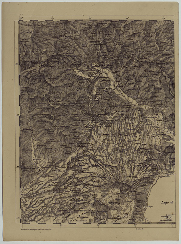 (N:11894) CARTA TOPOGRAFICA DELLE PROVINCIE LOMBARDO-VENETE E DEGLI EX DUCATI ALLA SCALA DI 1:86.400 1865 - FOG. F.13 (CA004635) Carte e stampe antiche: riproduzione a colori su carta (formato A2)