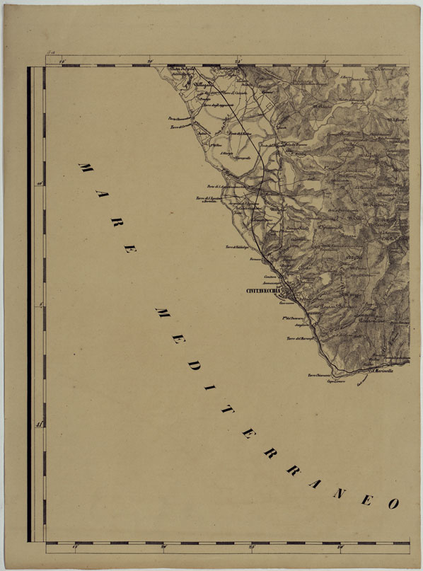 (N:11898) CARTA TOPOGRAFICA DELLE PROVINCIE LOMBARDO-VENETE E DEGLI EX DUCATI ALLA SCALA DI 1:86.400 1865 - FOG. F.15 (CA004639) Carte e stampe antiche: riproduzione a colori su carta (formato A2)