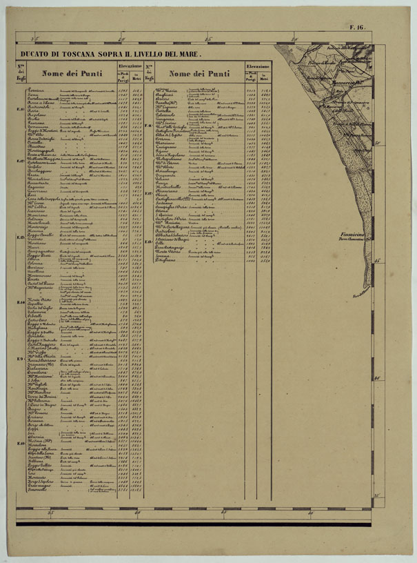 (N:11899) CARTA TOPOGRAFICA DELLE PROVINCIE LOMBARDO-VENETE E DEGLI EX DUCATI ALLA SCALA DI 1:86.400 1865 - FOG. F.16 (CA004642) Carte e stampe antiche: riproduzione a colori su carta (formato A2)