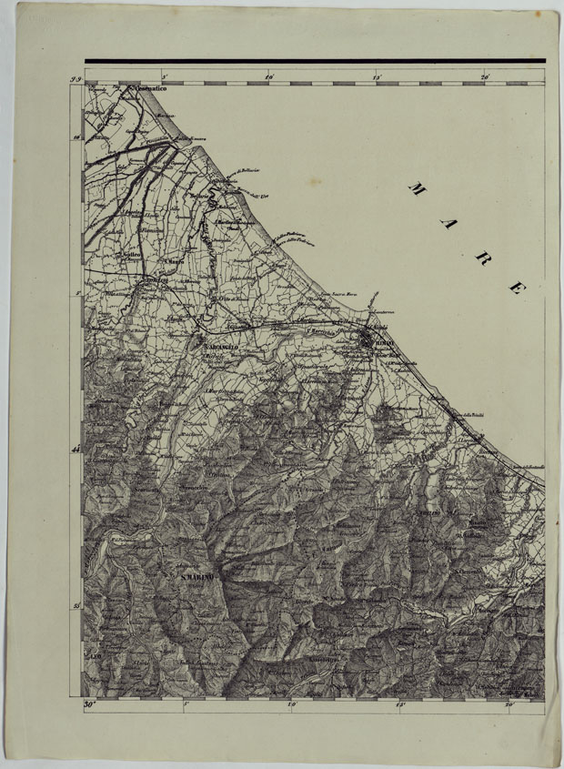 (N:11943) CARTA TOPOGRAFICA DELLE PROVINCIE LOMBARDO-VENETE E DEGLI EX DUCATI ALLA SCALA DI 1:86.400 1865 - FOG. G.9 (CA004653) Carte e stampe antiche: riproduzione a colori su carta (formato A2)