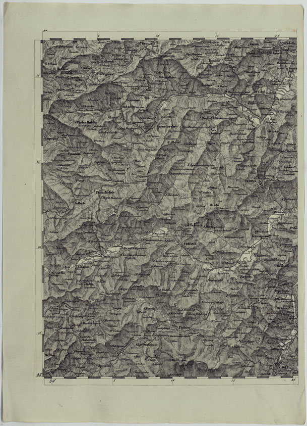(N:11920) CARTA TOPOGRAFICA DELLE PROVINCIE LOMBARDO-VENETE E DEGLI EX DUCATI ALLA SCALA DI 1:86.400 1865 - FOG. G.10 (CA004655) Carte e stampe antiche: riproduzione a colori su carta (formato A2)