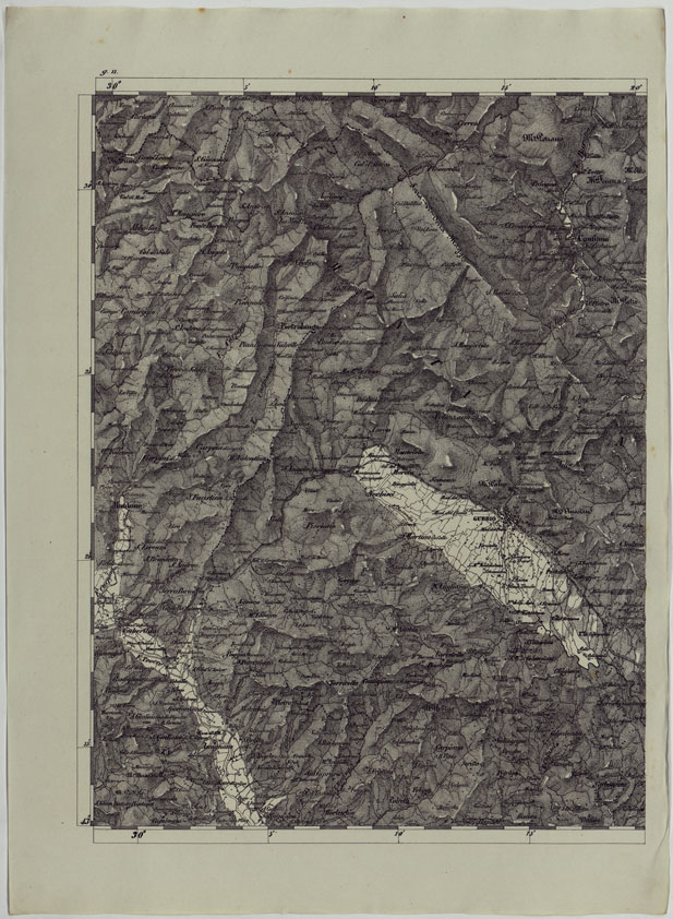 (N:11922) CARTA TOPOGRAFICA DELLE PROVINCIE LOMBARDO-VENETE E DEGLI EX DUCATI ALLA SCALA DI 1:86.400 1865 - FOG. G.11 (CA004657) Carte e stampe antiche: riproduzione a colori su carta (formato A2)