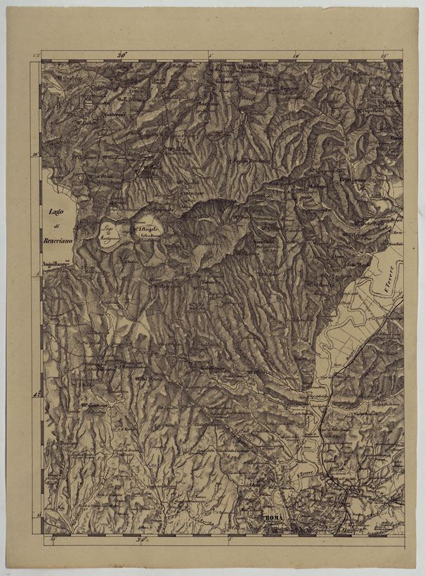 (N:11930) CARTA TOPOGRAFICA DELLE PROVINCIE LOMBARDO-VENETE E DEGLI EX DUCATI ALLA SCALA DI 1:86.400 1865 - FOG. G.15 (CA004665) Carte e stampe antiche: riproduzione a colori su carta (formato A2)