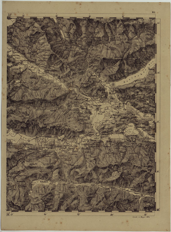 (N:11944) CARTA TOPOGRAFICA DELLE PROVINCIE LOMBARDO-VENETE E DEGLI EX DUCATI ALLA SCALA DI 1:86.400 1865 - FOG. H.1 (CA004672) Carte e stampe antiche: riproduzione a colori su carta (formato A2)