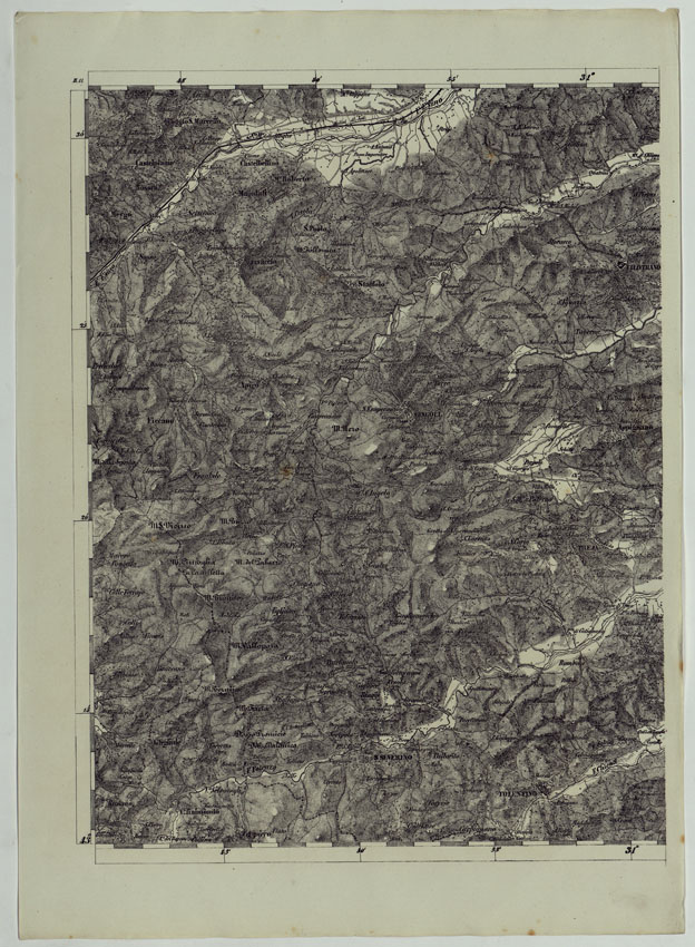 (N:11949) CARTA TOPOGRAFICA DELLE PROVINCIE LOMBARDO-VENETE E DEGLI EX DUCATI ALLA SCALA DI 1:86.400 1865 - FOG. H.11 (CA004681) Carte e stampe antiche: riproduzione a colori su carta (formato A2)