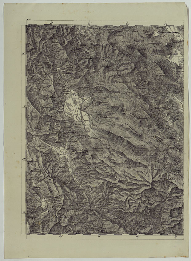 (N:11957) CARTA TOPOGRAFICA DELLE PROVINCIE LOMBARDO-VENETE E DEGLI EX DUCATI ALLA SCALA DI 1:86.400 1865 - FOG. H.15 (CA004689) Carte e stampe antiche: riproduzione a colori su carta (formato A2)