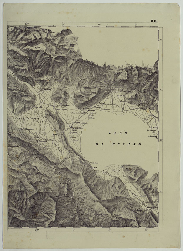 (N:11956) CARTA TOPOGRAFICA DELLE PROVINCIE LOMBARDO-VENETE E DEGLI EX DUCATI ALLA SCALA DI 1:86.400 1865 - FOG. H.15 (CA004690) Carte e stampe antiche: riproduzione a colori su carta (formato A2)