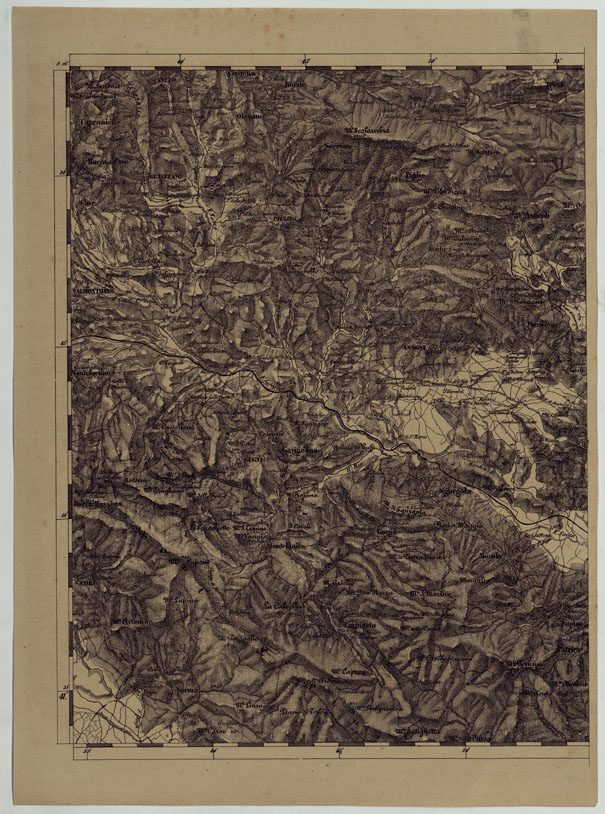 (N:11959) CARTA TOPOGRAFICA DELLE PROVINCIE LOMBARDO-VENETE E DEGLI EX DUCATI ALLA SCALA DI 1:86.400 1865 - FOG. H.16 (CA004691) Carte e stampe antiche: riproduzione a colori su carta (formato A2)