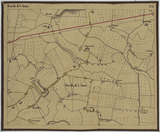 (N:11547) DINTORNI DI LEGNAGO ALLA SCALA DI 1 AL 10.000 - Foglio 3 - Boschi di S. Anna (CA005257) Carte e stampe antiche: riproduzione a colori su carta (formato A2)