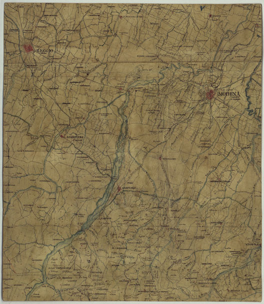 (N:14379) DUCATO DI MODENA E STATI LIMITROFI - Tavola V - Reggio Emilia - Modena (CA005554) Carte e stampe antiche: riproduzione a colori su carta (formato A2)