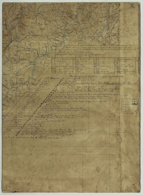 (N:17021) DUCATO DI MODENA E STATI LIMITROFI - Tavola X - Vergato (CA005558) Carte e stampe antiche: riproduzione a colori su carta (formato A2)