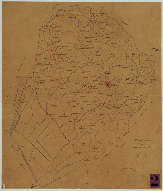 (N:9740) ELEMENTI PER LA FORMAZIONE DI UNA CARTA DELLA TOSCANA ALLA SCALA DI 1:28.800 - MONSUMMANO MONTEVETTOLINI. (CA005629) Carte e stampe antiche: riproduzione a colori su carta (formato A2)