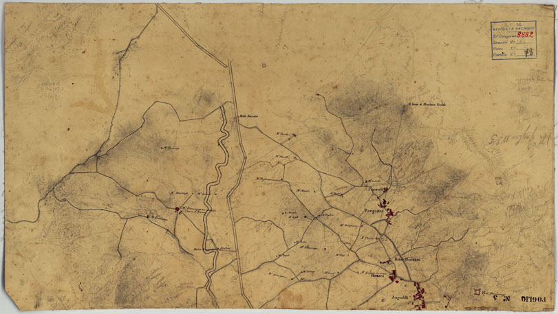 (N:12782) MINUTE ORIGINALI DI CAMPAGNA DELLE LEVATE AL 20.000 DELLA CARTA  DEL REAME DI NAPOLI ANNESSI GRAFICI E SCHIZZI DI NESSUN VALORE - Alvignano (CA006443) Carte e stampe antiche: riproduzione a colori su carta (formato A2)