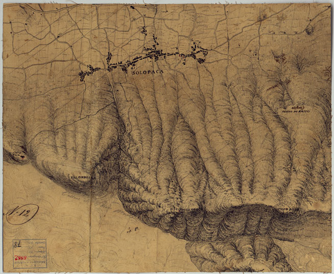 (N:12734) MINUTE ORIGINALI DI CAMPAGNA DELLE LEVATE AL 20.000 DELLA CARTA  DEL REAME DI NAPOLI ANNESSI GRAFICI E SCHIZZI DI NESSUN VALORE - Solopaca (CA006471) Carte e stampe antiche: riproduzione a colori su carta (formato A2)