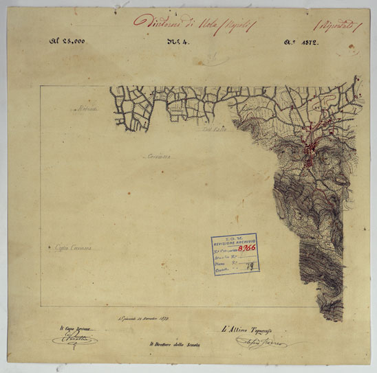 (N:9429) DINTORNI DI NAPOLI  MINUTE DI CAMPAGNA - FOGLIO 4 SAN MARTINO VALLE CAUDINA (CA006526) Carte e stampe antiche: riproduzione a colori su carta (formato A2)