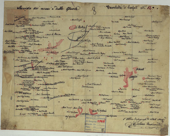 (N:9407) DINTORNI DI NAPOLI  MINUTE DI CAMPAGNA - FOGLIO 8 SCAFATI (CA006532, CA006533) Carte e stampe antiche: riproduzione a colori su carta (formato A2)