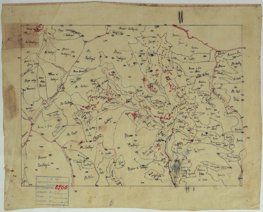 (N:9404) DINTORNI DI NAPOLI  MINUTE DI CAMPAGNA - FOGLIO 11 TRAMONTI (CA006538, CA006539) Carte e stampe antiche: riproduzione a colori su carta (formato A2)