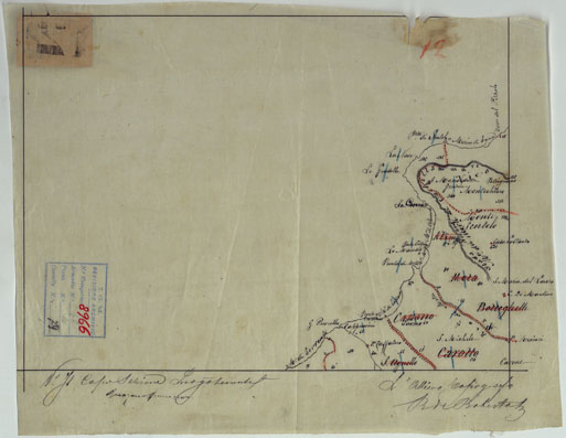 (N:9411) DINTORNI DI NAPOLI  MINUTE DI CAMPAGNA - FOGLIO 12 META (CA006540, CA006541) Carte e stampe antiche: riproduzione a colori su carta (formato A2)