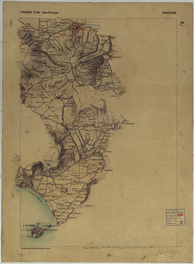 (N:9421) DINTORNI DI NAPOLI  MINUTE DI CAMPAGNA - FOGLIO 61 (PARTE ORIENTALE) TAVOLA 20 POZZUOLI (CA006553) Carte e stampe antiche: riproduzione a colori su carta (formato A2)