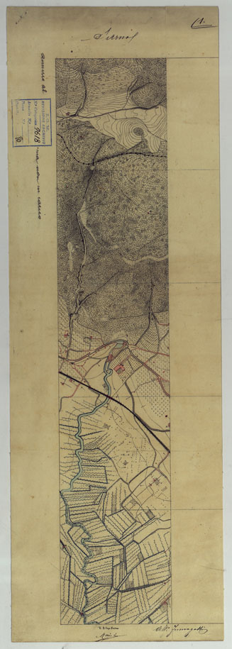 (N:13831) VESUVIO E DINTORNI - FOGLIO 1 SARNO. (CA006560) Carte e stampe antiche: riproduzione a colori su carta (formato A2)