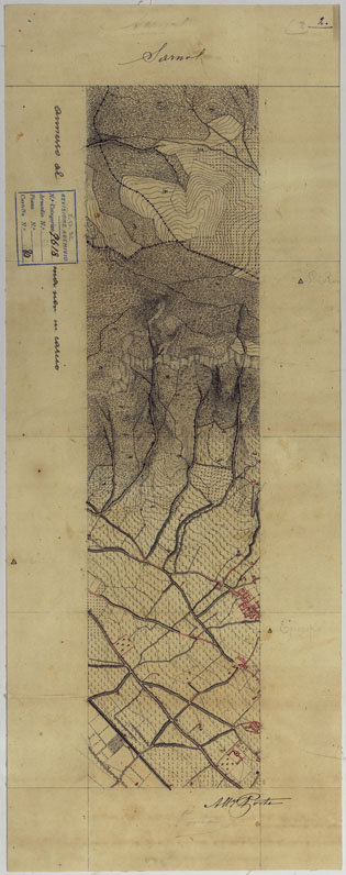 (N:13813) VESUVIO E DINTORNI - OGLIO 2 SARNO. (CA006561) Carte e stampe antiche: riproduzione a colori su carta (formato A2)