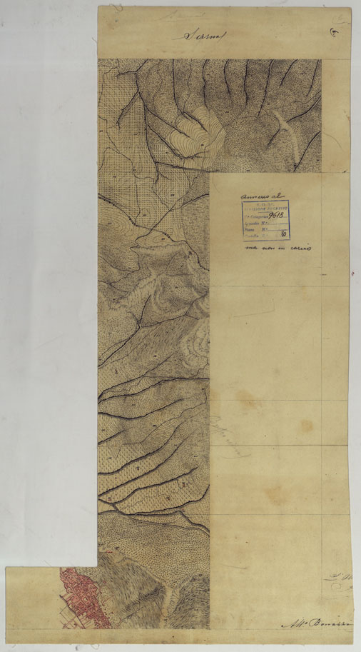(N:13619) VESUVIO E DINTORNI - FOGLIO 6 SARNO. (CA006565) Carte e stampe antiche: riproduzione a colori su carta (formato A2)