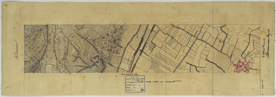 (N:13542) VESUVIO E DINTORNI - FOGLIO 7 STRIANO. (CA006592) Carte e stampe antiche: riproduzione a colori su carta (formato A2)