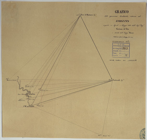 (N:10800) ISOLETTA E DINTORNI - GRAFICO. (CA006659) Carte e stampe antiche: riproduzione a colori su carta (formato A2)