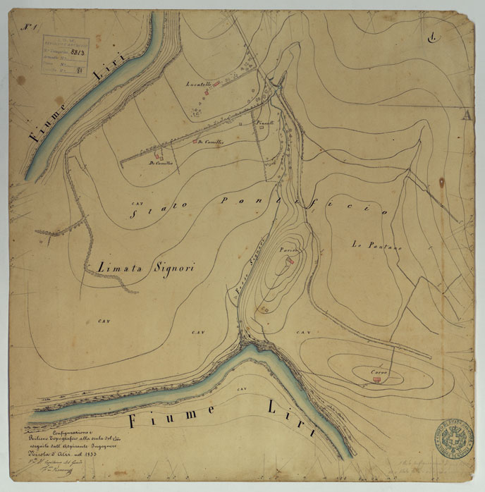 (N:10801) ISOLETTA E DINTORNI -TAVOLA 1. (CA006660) Carte e stampe antiche: riproduzione a colori su carta (formato A2)