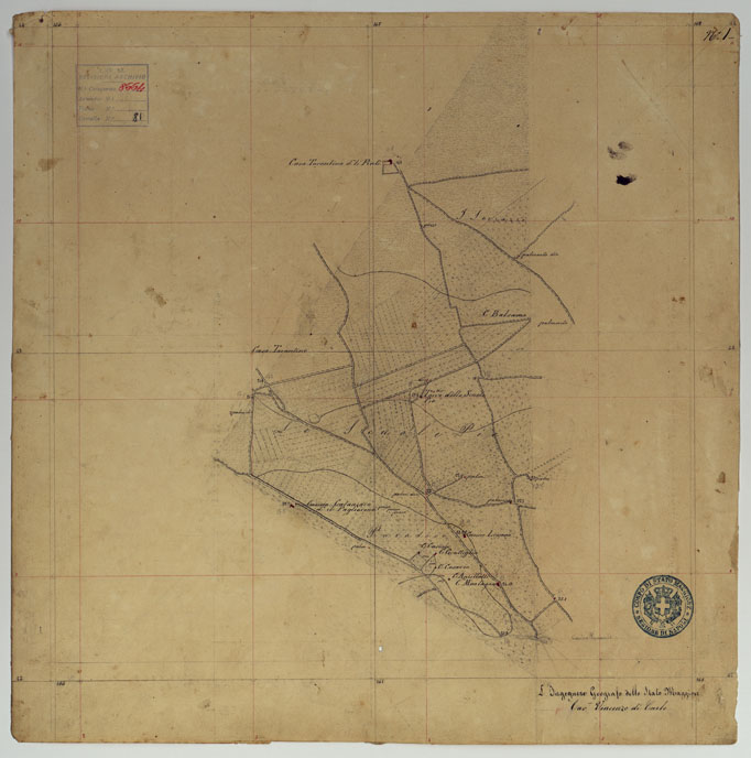 (N:437) BRINDISI E DINTORNI - TAVOLA 1 (CA006700) Carte e stampe antiche: riproduzione a colori su carta (formato A2)
