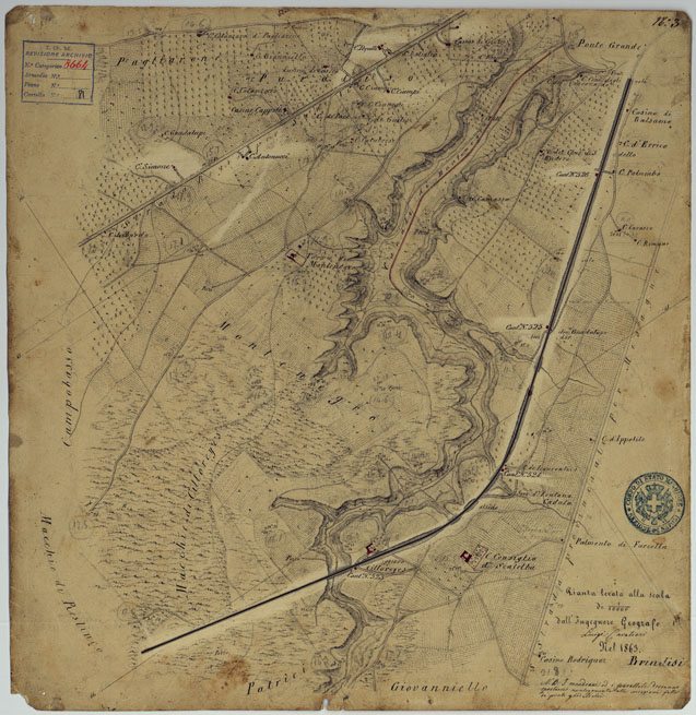 (N:439) BRINDISI E DINTORNI - TAVOLA 3. (CA006702) Carte e stampe antiche: riproduzione a colori su carta (formato A2)
