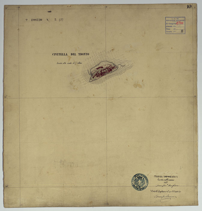 (N:8897) CIVITELLA DEL TRONTO. (CA006722) Carte e stampe antiche: riproduzione a colori su carta (formato A2)