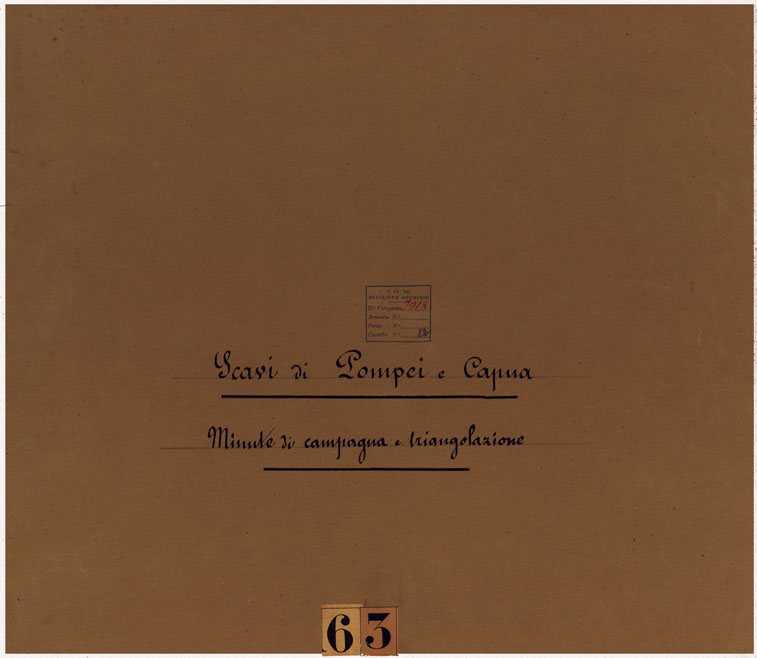 (N:25066) Scavi di Pompei - Copertina (CA006759) Carte e stampe antiche: riproduzione a colori su carta (formato A2)