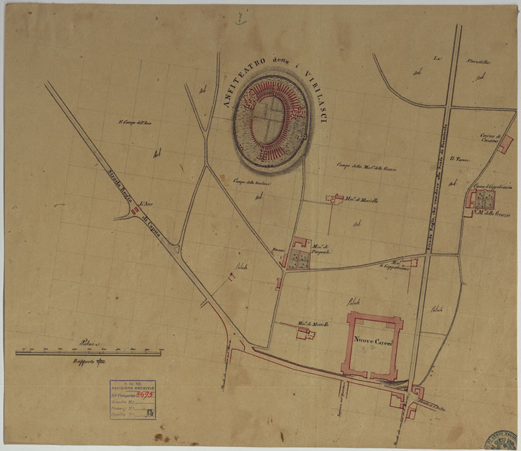 (N:177) Anfiteatro Campano e dintorni (CA006797) Carte e stampe antiche: riproduzione a colori su carta (formato A2)