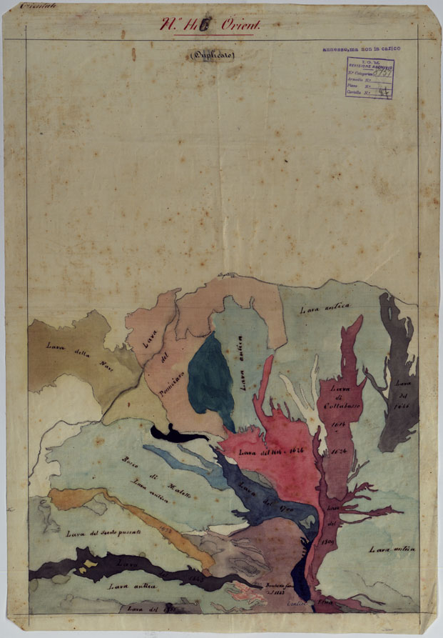 (N:9807) ETNA - Lucido Annesso - F. 145 Orientale - Lucido II (duplicato) (CA007220) Carte e stampe antiche: riproduzione a colori su carta (formato A2)