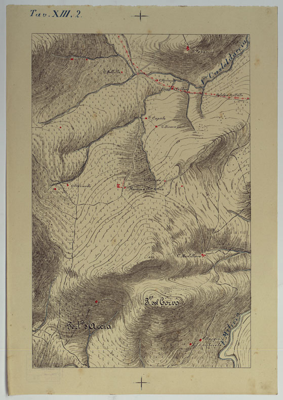 (N:9555) CARTA DEI DINTORNI DI PALERMO ALLA SCALA DI 1 A 10.000 PER LEMANOVRE SULLA CARTA ESEGUITA MEDIANTE INGRANDIMENTO GEOMETRICO DELLA CARTA AL 50.000, RIVEDUTA E COMPLETATA IN OGNI PARTE SUL TERRENO, CON STRUMENTI PER LEVATE SPEDITIVE - TAVOLA XIII 3. (CA007357) Carte e stampe antiche: riproduzione a colori su carta (formato A2)
