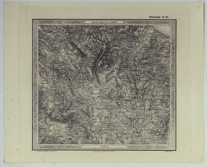 (N:25168) CARTA DELLE PROVINCE NAPOLITANE IN FOGLI 25 FOTOINCISA COL PROCEDIMENTO DEL GENERALE AVET ALLA SCALA DI 1:250.000 COPIA COMPLETA RIVEDUTA DAL 1882 AL 1884 PUBBLICATA DALL'ISTITUTO TOPOGRAFICO MILITARE, 1874 - FOGLIO IV. (CA007546) Carte e stampe antiche: riproduzione a colori su carta (formato A2)