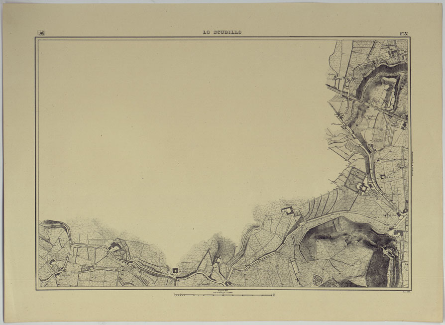 (N:17113) PIANTA TOPOGRAFICA DELLA CITTA' DI NAPOLI ALLA SCALA DI 1:4.000 - FOGLIO 3 LO SCUDILLO. (CA007585) Carte e stampe antiche: riproduzione a colori su carta (formato A2)