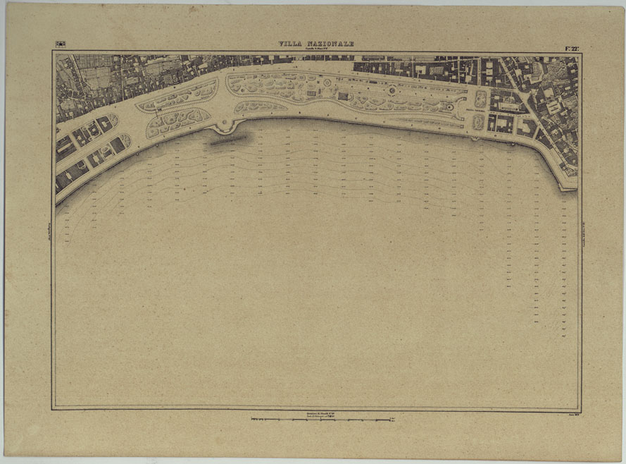 (N:17130) PIANTA TOPOGRAFICA DELLA CITTA' DI NAPOLI ALLA SCALA DI 1:4.000 - FOGLIO 22 VILLA NAZIONALE.
 (CA007602) Carte e stampe antiche: riproduzione a colori su carta (formato A2)