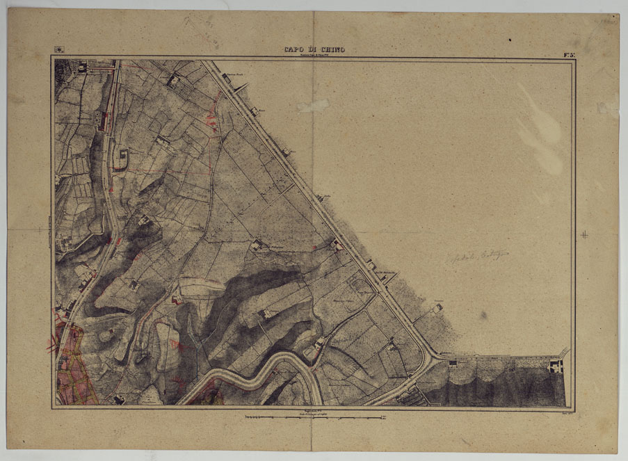 (N:25205) PIANTA TOPOGRAFICA DELLA CITTA' DI NAPOLI ALLA SCALA DI 1:4.000 EDIZIONE CON APPROVAZIONE PER AGGIORNAMENTI CATASTALI - FOGLIO 5 CAPO DI CHINO. (CA007609) Carte e stampe antiche: riproduzione a colori su carta (formato A2)