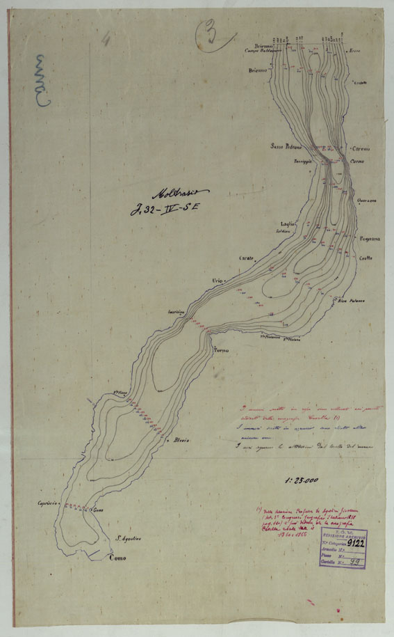 (N:25344) LAGO DI COMO - LUCIDO (CA008130) Carte e stampe antiche: riproduzione a colori su carta (formato A2)