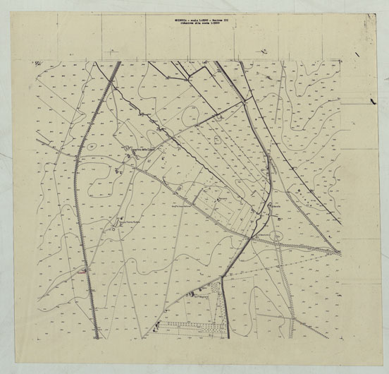 (N:25577) AEREOPORTO DI GUIDONIA E DINTORNI CON LA RIDUZIONE AL 1:5.000 - SEZIONE III COPIA CON AGGIORNAMENTO. (CA008739) Carte e stampe antiche: riproduzione a colori su carta (formato A2)