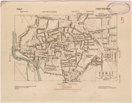 (N:27285) FORLI' (SE001111) Carte e stampe antiche: riproduzione a colori su carta (formato A3)