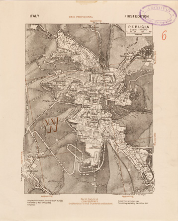(N:27286) PERUGIA (SE001112) Carte e stampe antiche: riproduzione a colori su carta (formato A3)