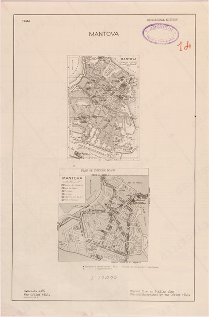 (N:27294) MANTOVA (SE001120) Carte e stampe antiche: riproduzione a colori su carta (formato A3)