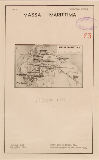 (N:27343) MASSA MARITTIMA (SE001172) Carte e stampe antiche: riproduzione a colori su carta (formato A3)